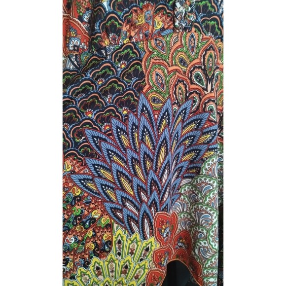 Silvergate Multi-color Paisley Print Boho Braided Spaghetti Strap Top Med - Picture 6 of 9